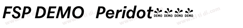 FSP DEMO   Peridot字体转换